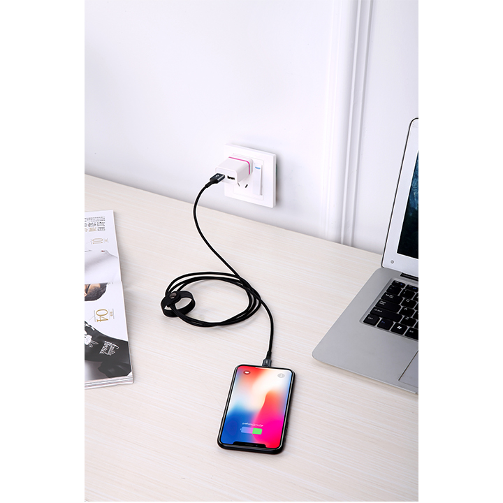 Cáp Innostyle Duraflex 1.5M USB-A To Lightning MFI Iphone/Ipad/Ipod/AirPod IAL150 (Kevlar) – Hàng Chính Hãng