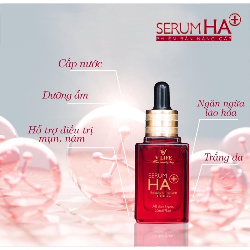 Serum Ha Plus VLife cấp nước, dưỡng ẩm, cung cấp dưỡng chất , làm trắng hổ trợ giảm mụn, nám, làm sáng da, giảm quá trình lão hóa