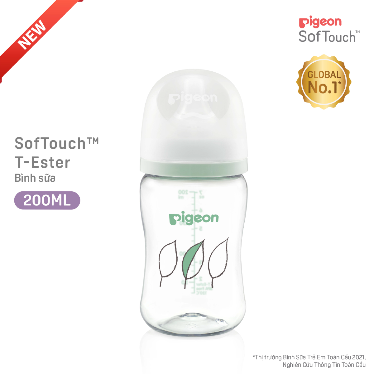 Bình Sữa Softouch T-Ester Plus Thế Hệ III - Chiếc lá 200 ml/300ml