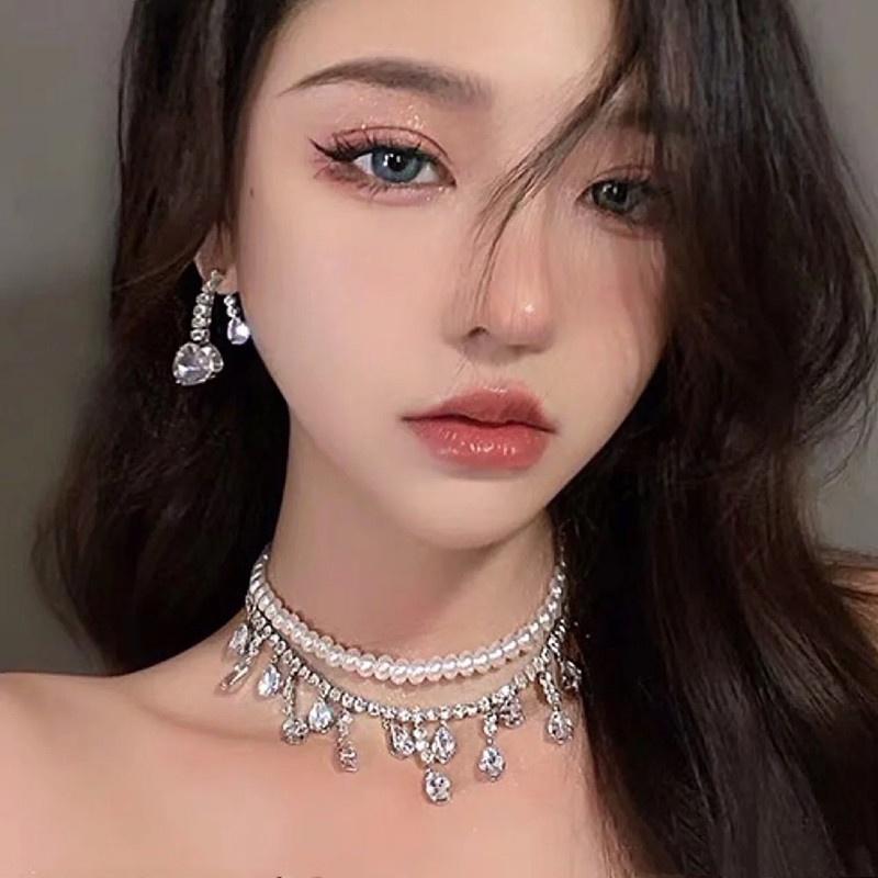 Dây chuyền đính đá sang chảnh và cá tính, choker nữ