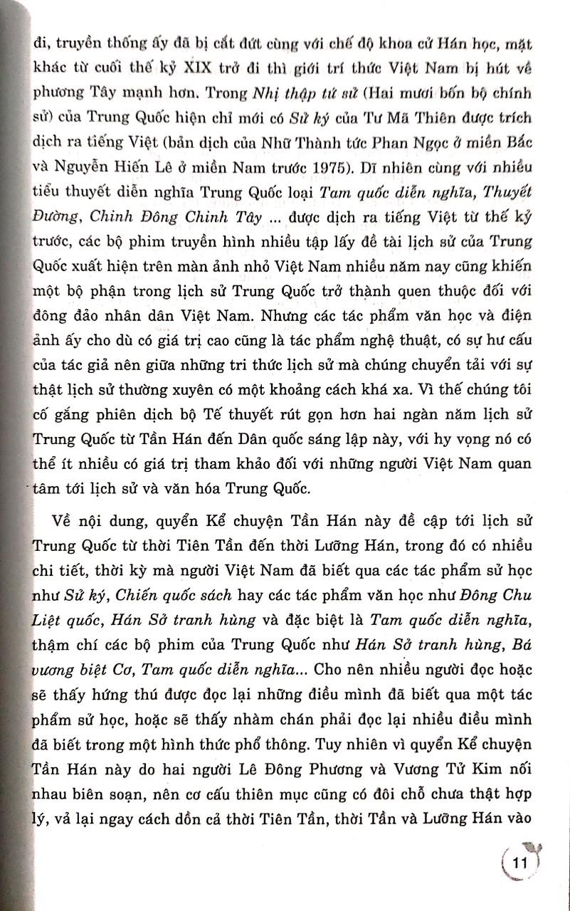 Tủ sách Kể Chuyện Lịch Sử Trung Quốc - kể Chuyện Tần Hán