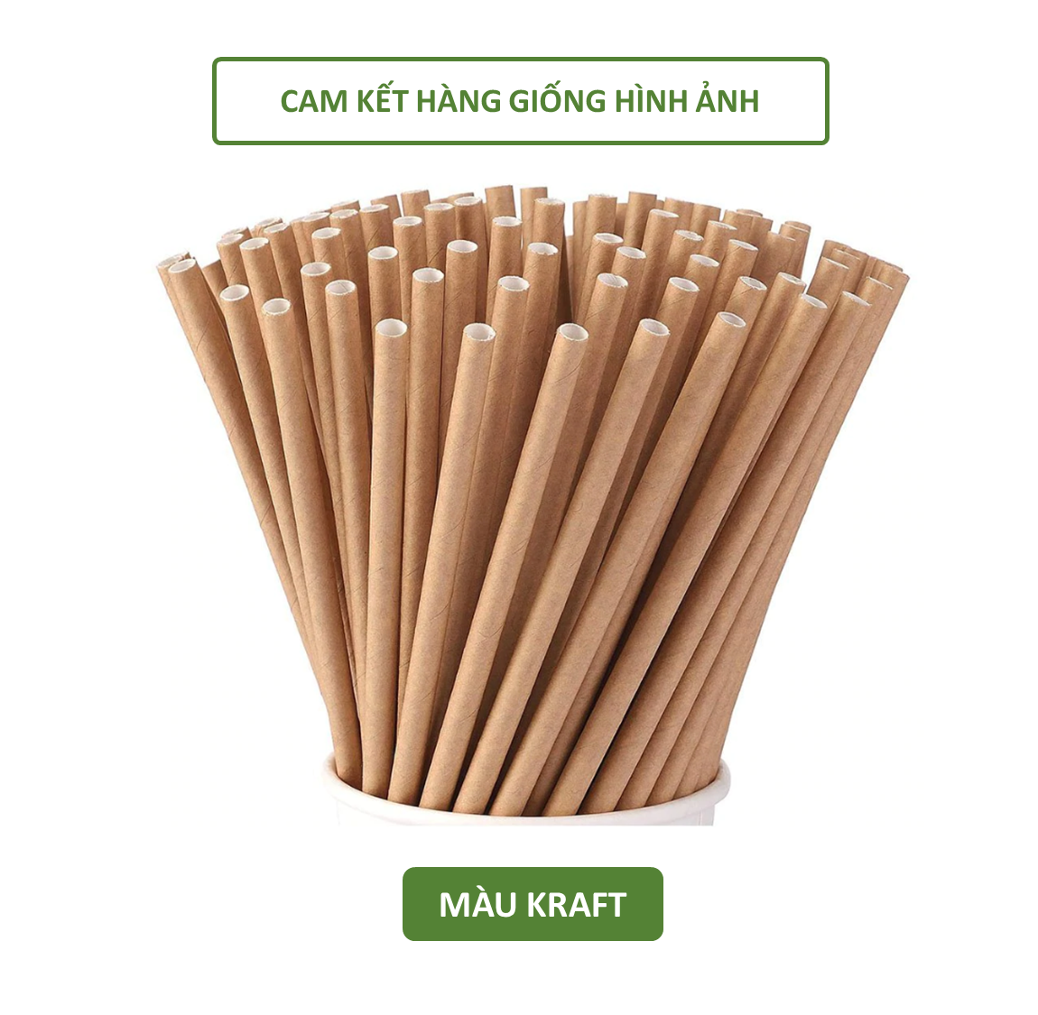 100 ống hút giấy 3 lớp phi 7 x 197mm, bọc màng, không bọc màng, màu trắng, nâu kraft, party Giáng Sinh Noel, Lễ, Tết