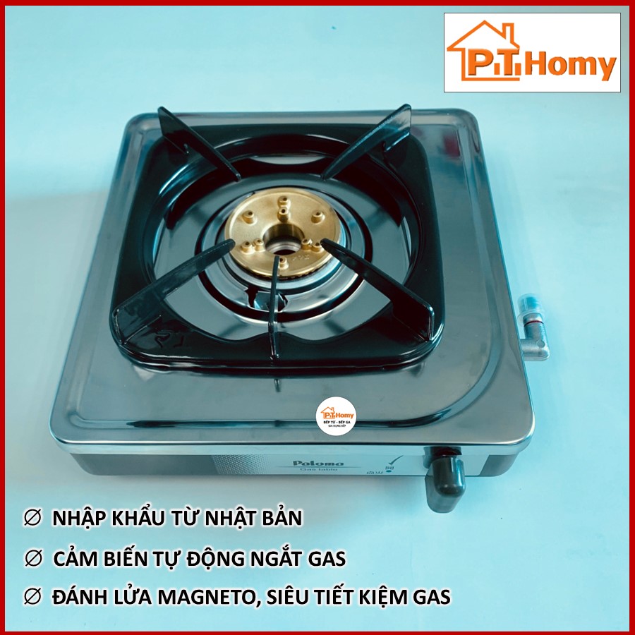 Bếp gas đơn nội địa Nhật cao cấp Paloma PA-E18S, 1 lò nấu, nhỏ gọn phù hợp phòng nhỏ, nấu 1-4 người, dùng bình gas 12kg - Hàng chính hãng - hàng nhập khẩu