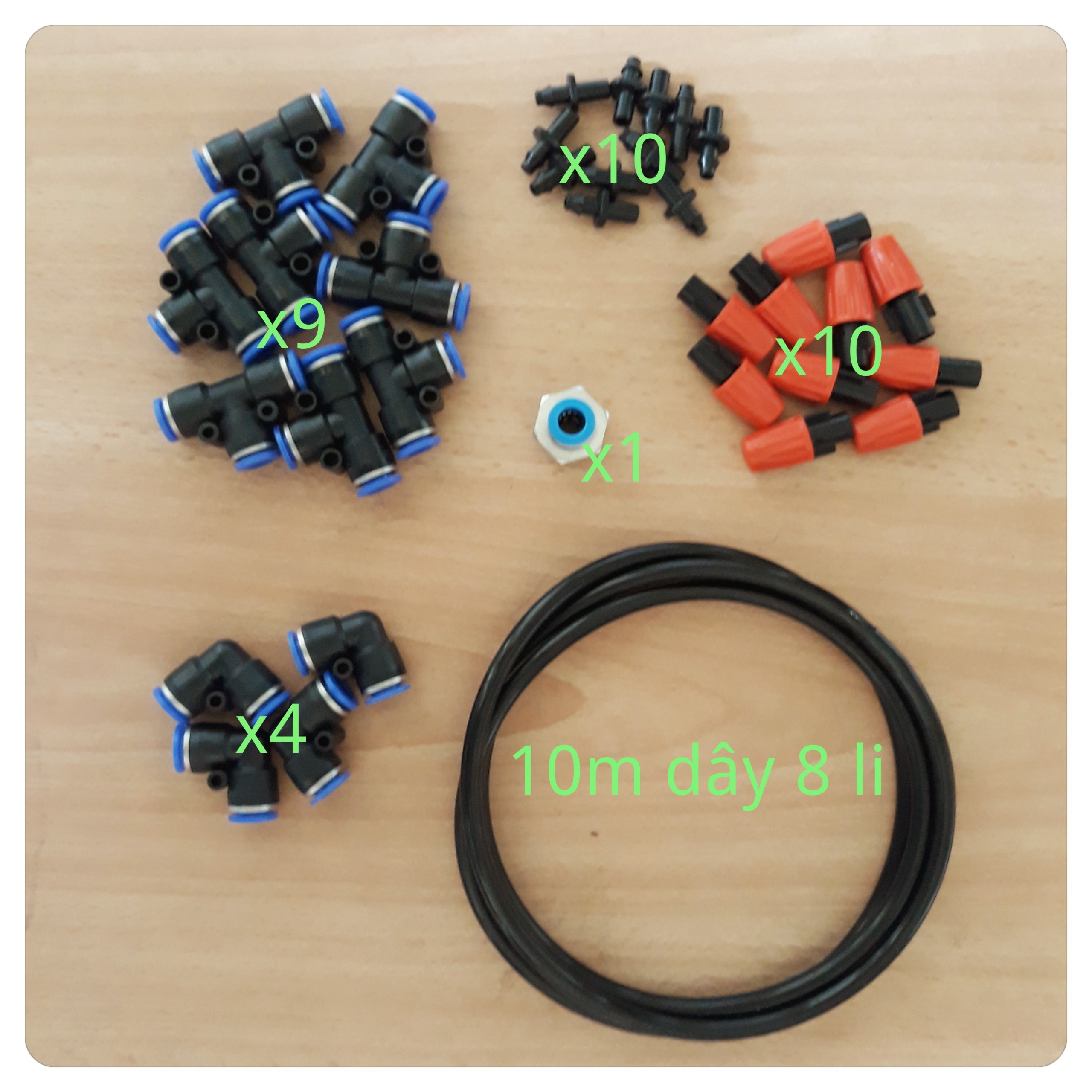 Combo 10 béc phun sương tưới cây 1 hướng