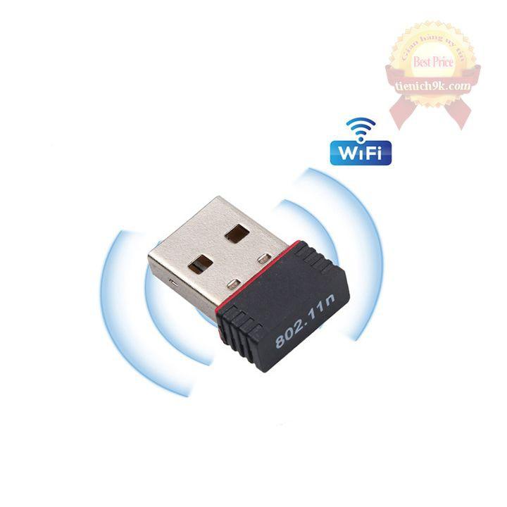 USB thu sóng wifi 802.11 NANO Không Anten cho pc laptop điện thoại tốc độ 150Mbps