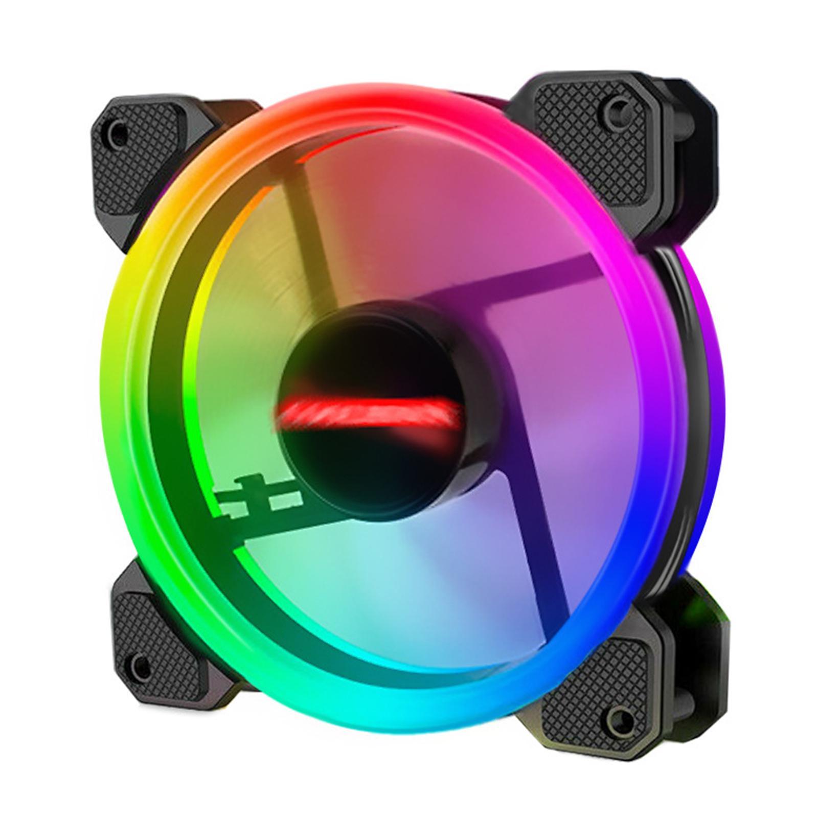 120mm LED Adjust RGB PC Computer Case Cooling Fan with Controller, Remote control, High