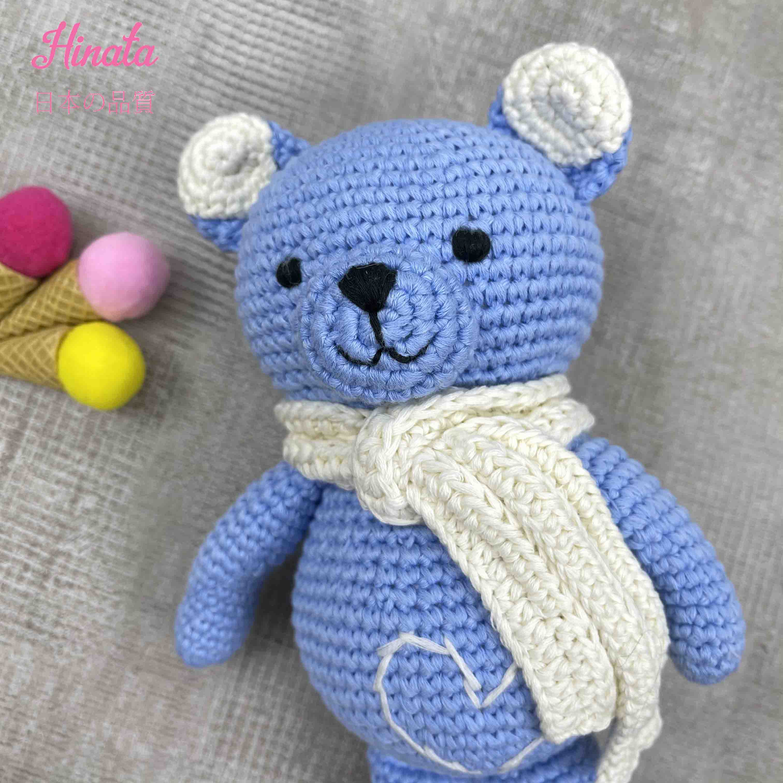Gấu len Chubby Hinata TLEN14_An toàn với làn da nhạy cảm của bé – Thú len Handmade Hinata