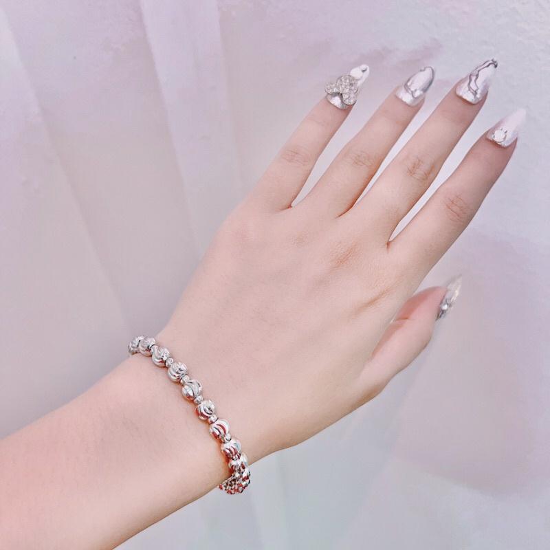 Lắc tay bi xi bạch kim siêu sáng LBB26