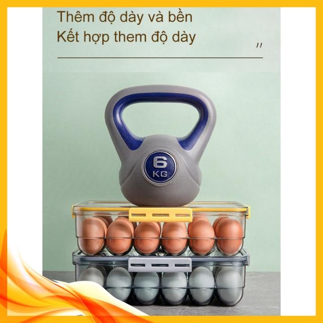 Hộp trứng Fresh&Dial thêm dày 24 ngăn, nắp kín ️