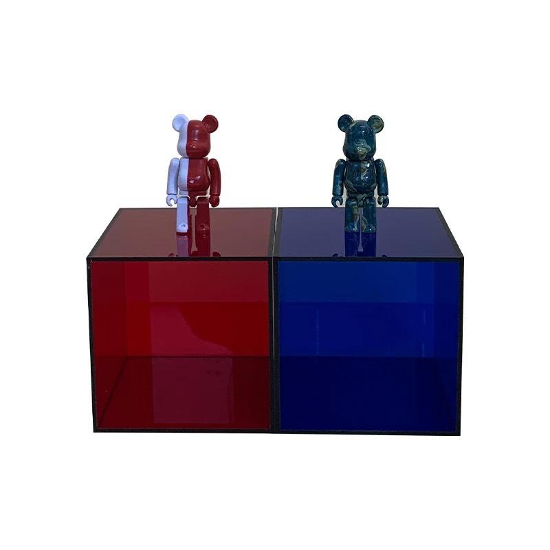 Hộp mica xuyên sáng nhiều màu sắc cho bàn làm việc,trang trí nhà cửa,Quà tặng,đựng đồ trang điểm,trang sức - Xanh Lá xuyên sáng A