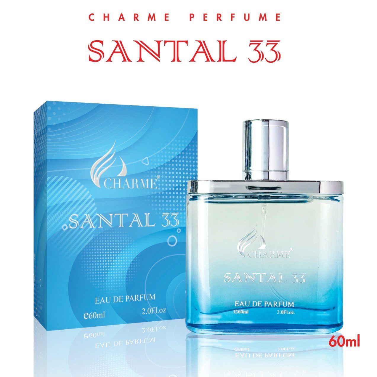 Nước Hoa Nam CHARME SANTAL33 60ml Lưu Hương Lâu Nam Tính, Sang Trọng_Nước Hoa Chính Hãng