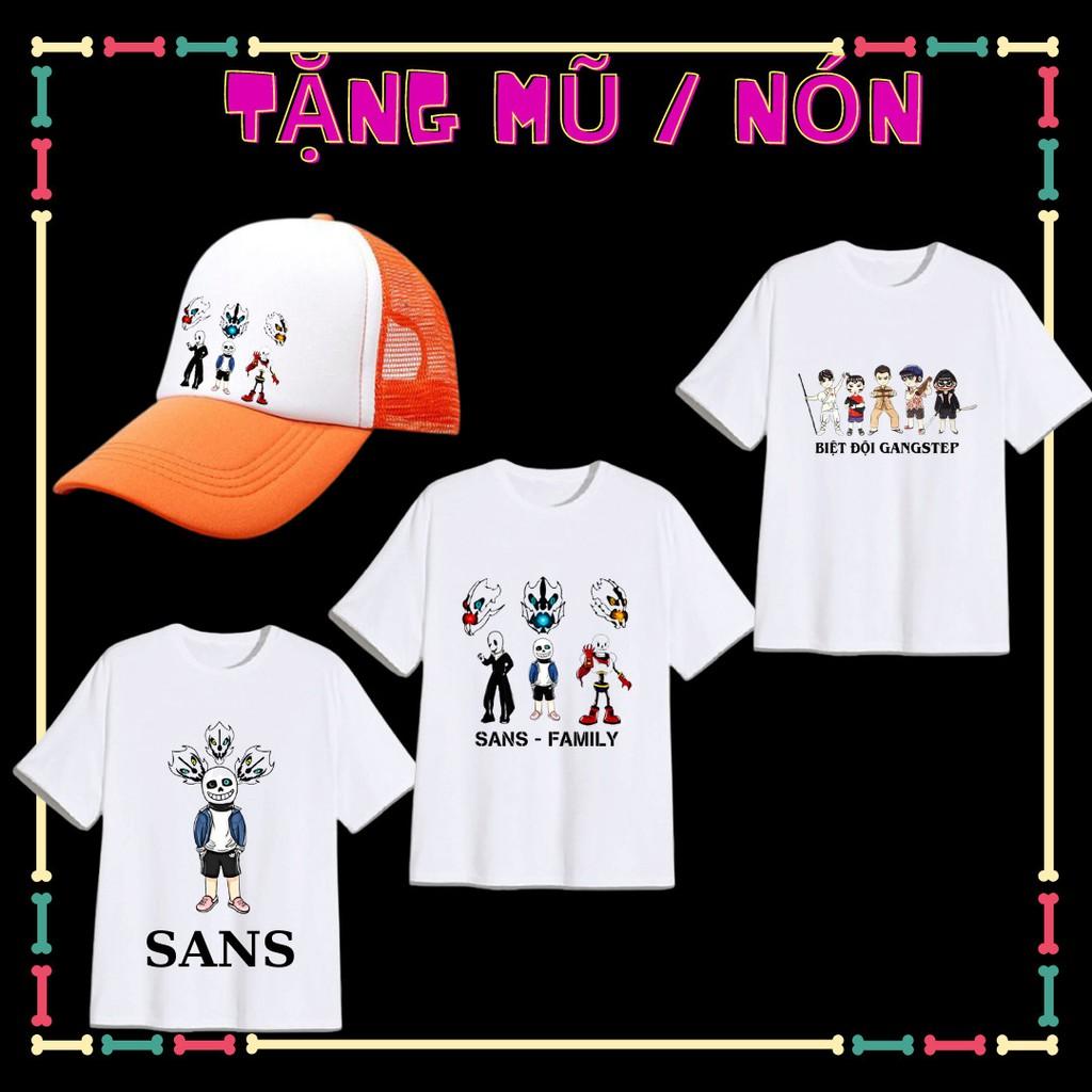 Set 3 áo thun Sans Undertale siêu ngầu cho trẻ em Tặng Nón Sans siêu ngầu