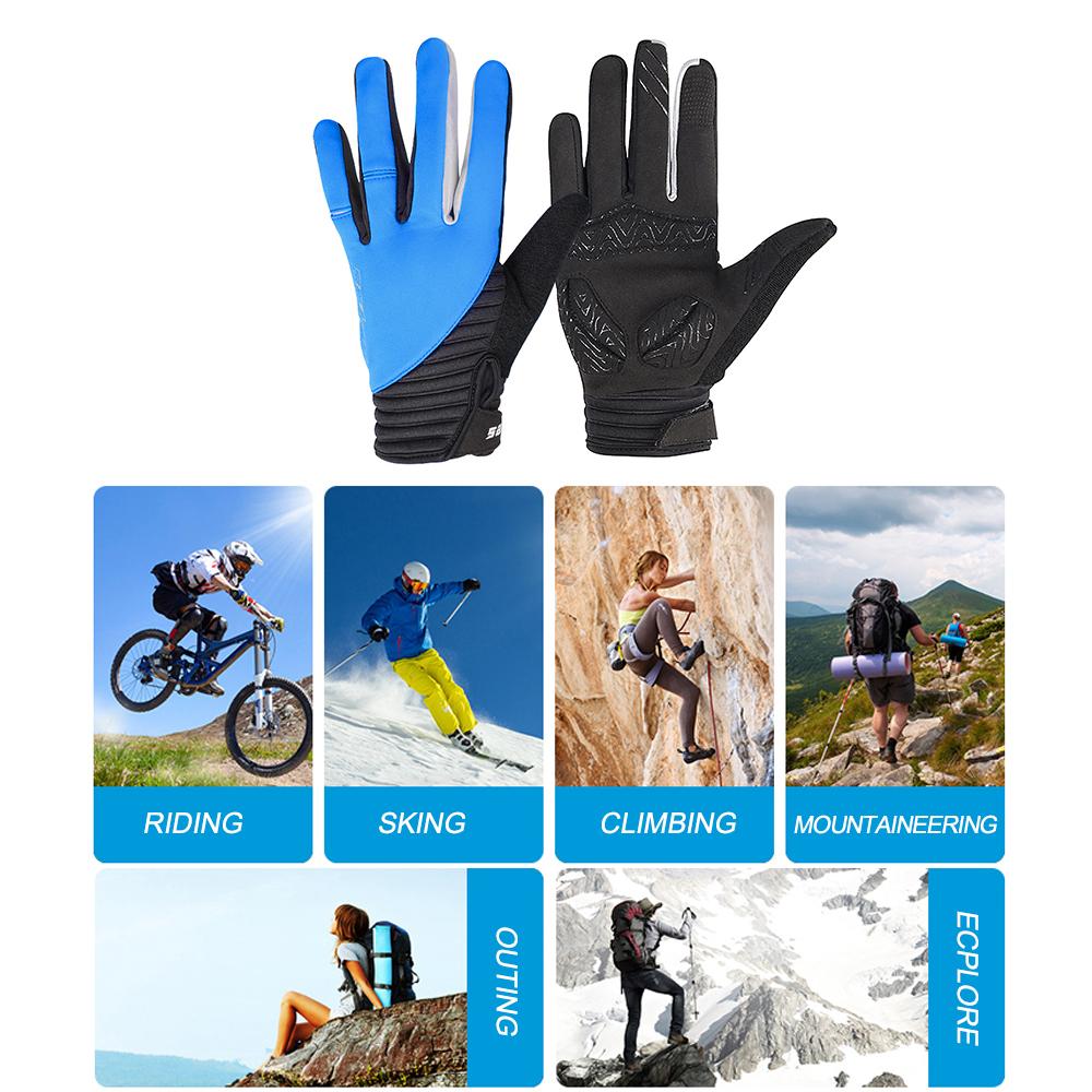 Găng tay đi xe đạp mùa đông cho Nam Nữ Ngón cái và ngón trỏ màn hình cảm ứng
