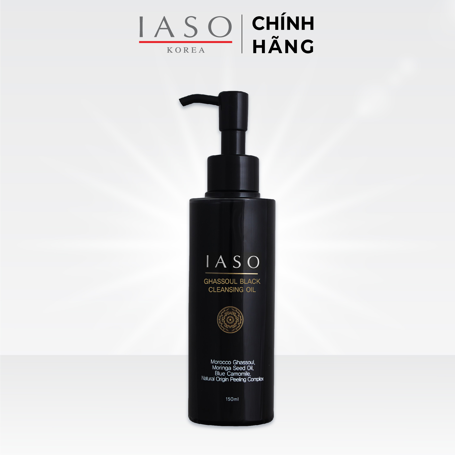 I54 Dầu tẩy trang bùn khoáng đen Ghassoul Black Cleansing Oil 150ml