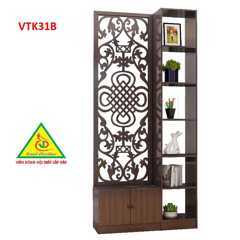 Tủ kệ trang trí kiêm vách ngăn phòng khách , nhà bếp VTK31A - Nội thất lắp ráp Viendong Adv
