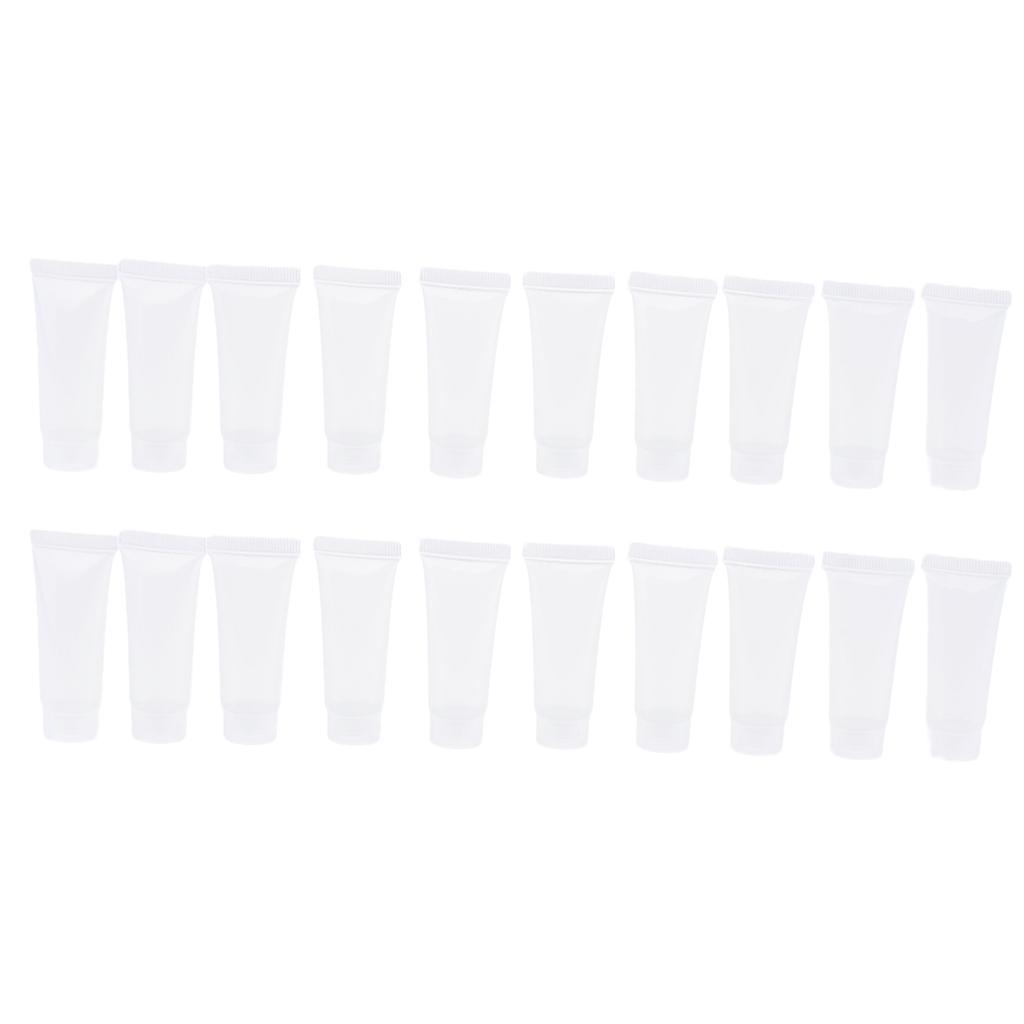 20Pcs 10ml Empty Lip Gloss Tubes Cosmetic Cream Shampoo Storage Containers