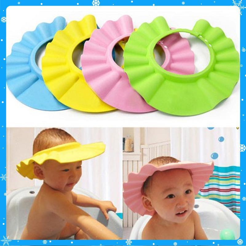 NÓN TẮM / MŨ GỘI ĐẦU CHẮN NƯỚC CÓ BỊT TAI CHO BÉ  - Hàng Chất Lượng