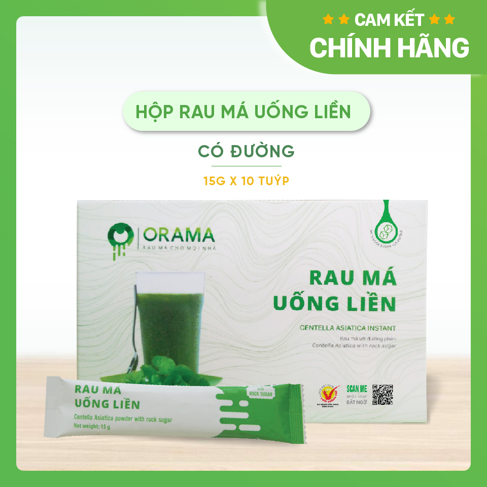 Bột Rau Má Uống Liền Quảng Thanh có đường 10 gói x 15g- rau má tươi nguyên chất, tăng cường dinh dưỡng