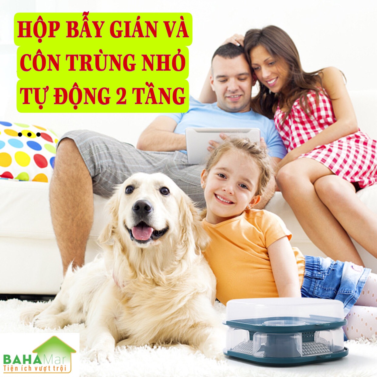 HỘP BẪY GIÁN VÀ CÔN TRÙNG NHỎ TỰ ĐỘNG 2 TẦNG &quot;BAHAMAR&quot; Thiết Kế cửa để gián sẽ đi qua cửa sập không quay ra được và được bị mắc kẹt.