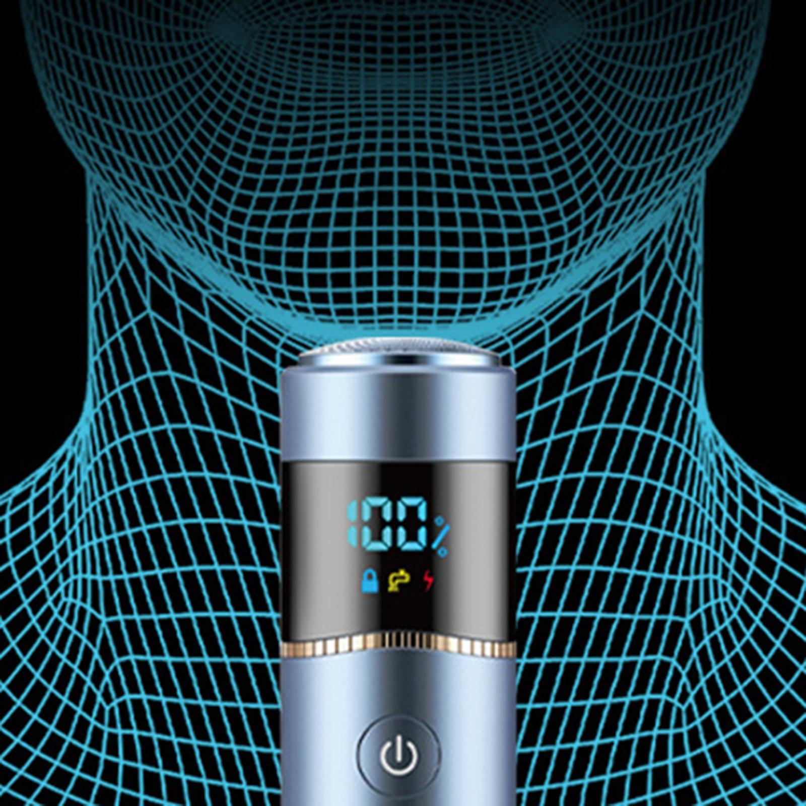 Mini Electric Shaver Waterproof for Men USB Charging LED Display
