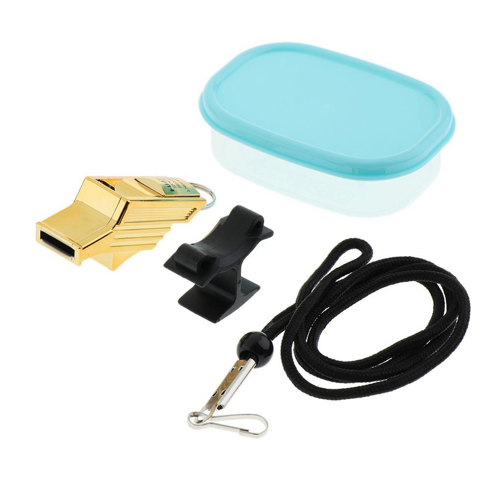 2X Referee Whistle Emergency Whistles Survival Rescue Signaling Device Gold