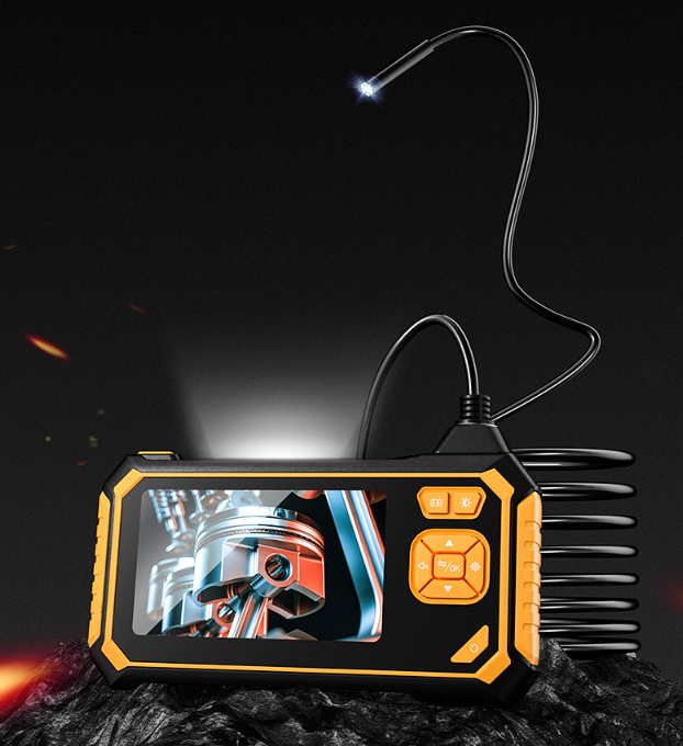 Thiết bị camera nội soi khe hẹp có màn hình dây dài 5m chống nước IP67, sử dụng pin sạc Inskam