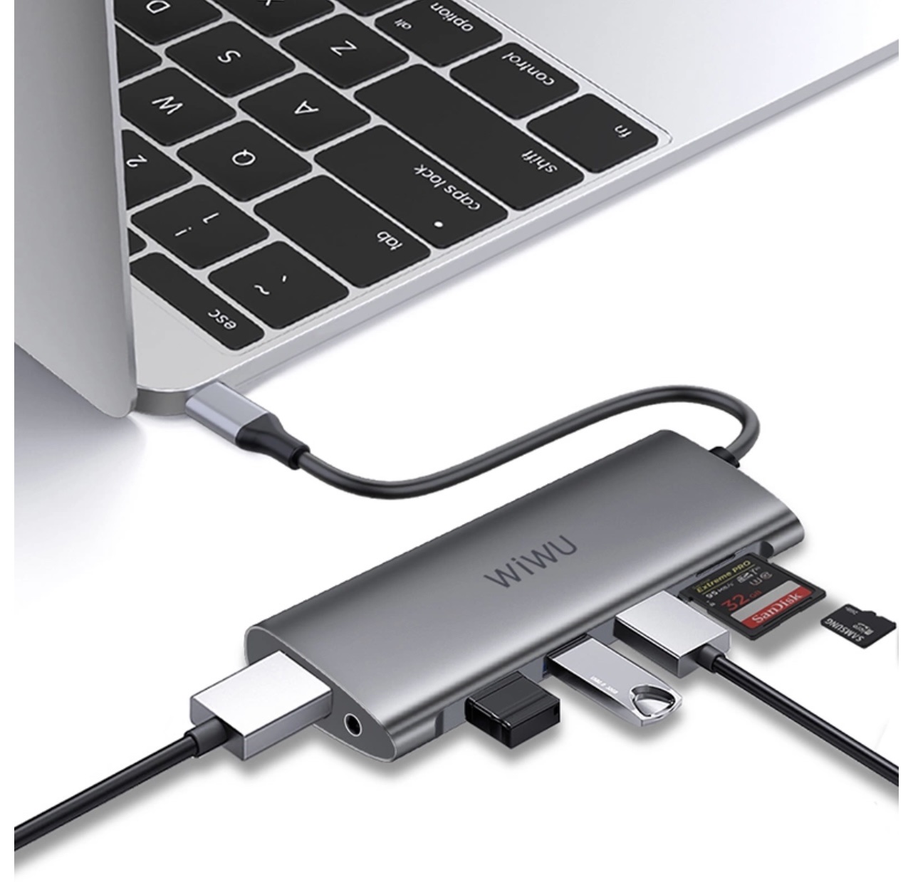 BỘ CHUYỂN ĐỔI WIWU ALPHA A11312H 11 IN 1 USB TYPE C HUB Chất Liệu Hợp Kim Nhôm, Khả Năng Tương Thích Rộng Rãi - Hàng Chính Hãng