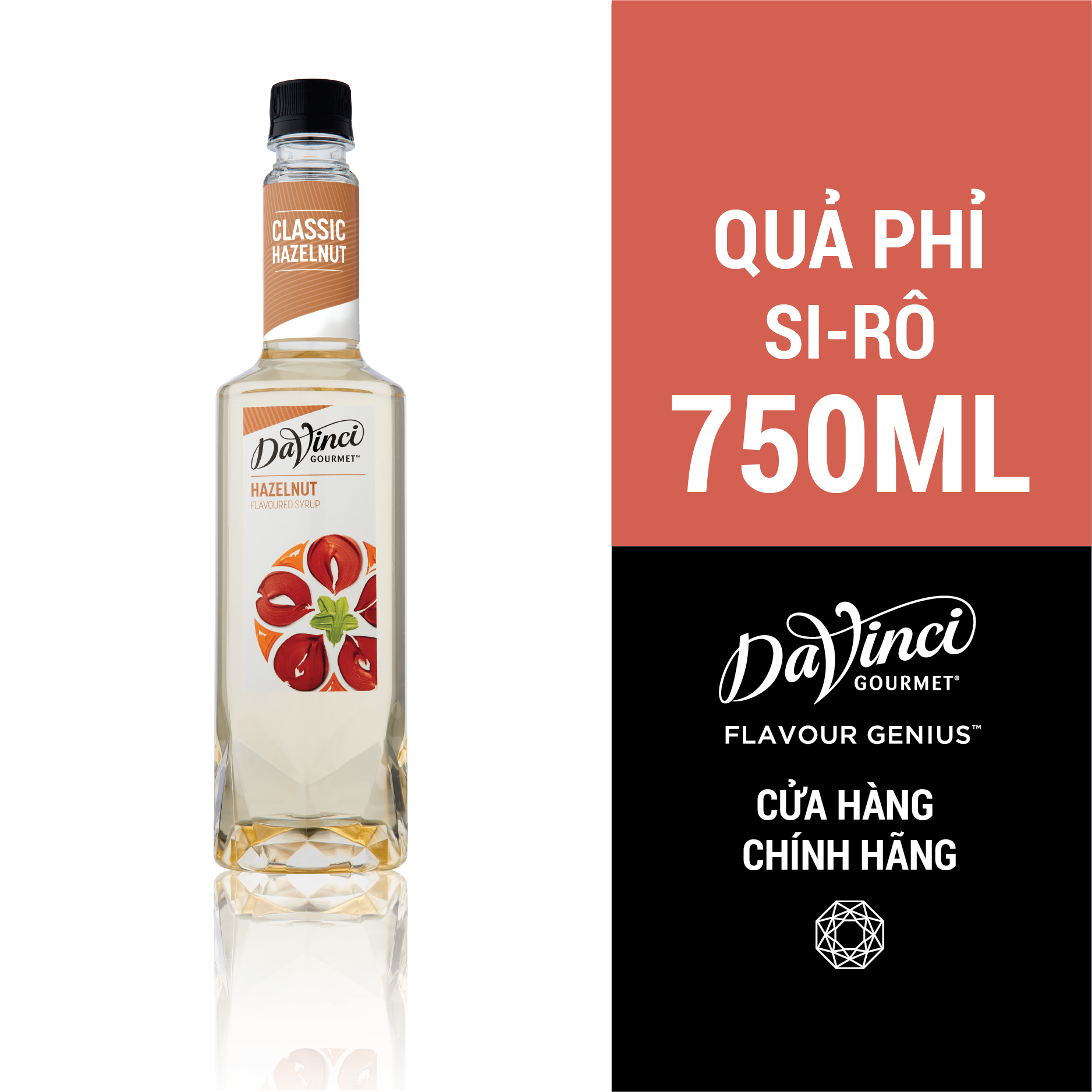 Siro cổ điển Hazelnut / Classic Hazelnut Syrup - DaVinci Gourmet (750ml)