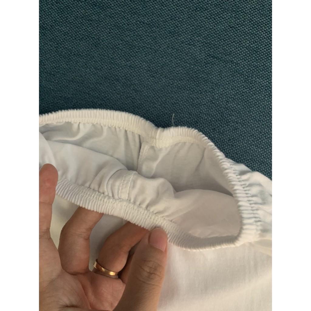 Quần dài cotton trắng cho bé trai, bé gái