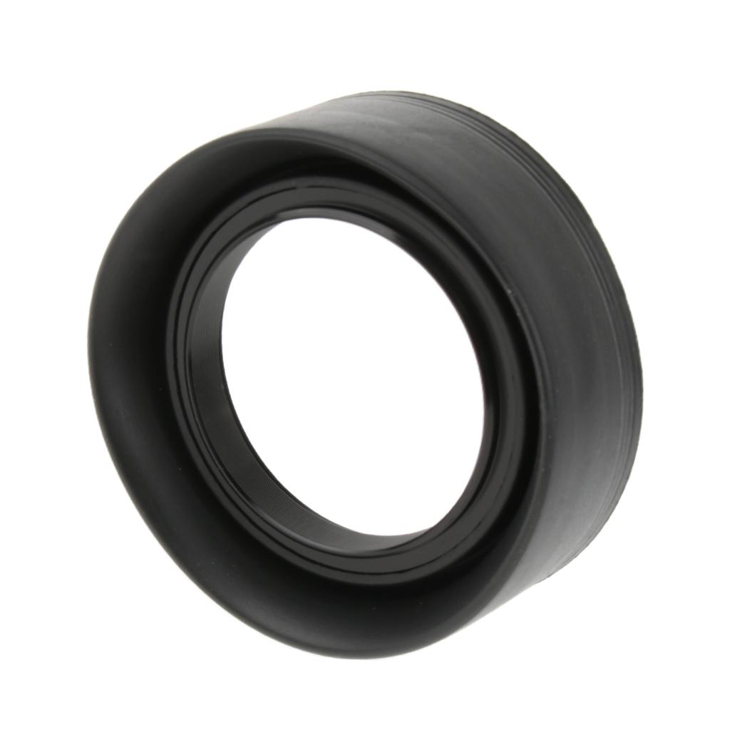 Rubber Wide Angle Standard Telephoto Lens Hood for Sony FE 50mm f1.8 / E 55-210mm f4.5-6.3 / FE 24-240mm f3.5-6.3