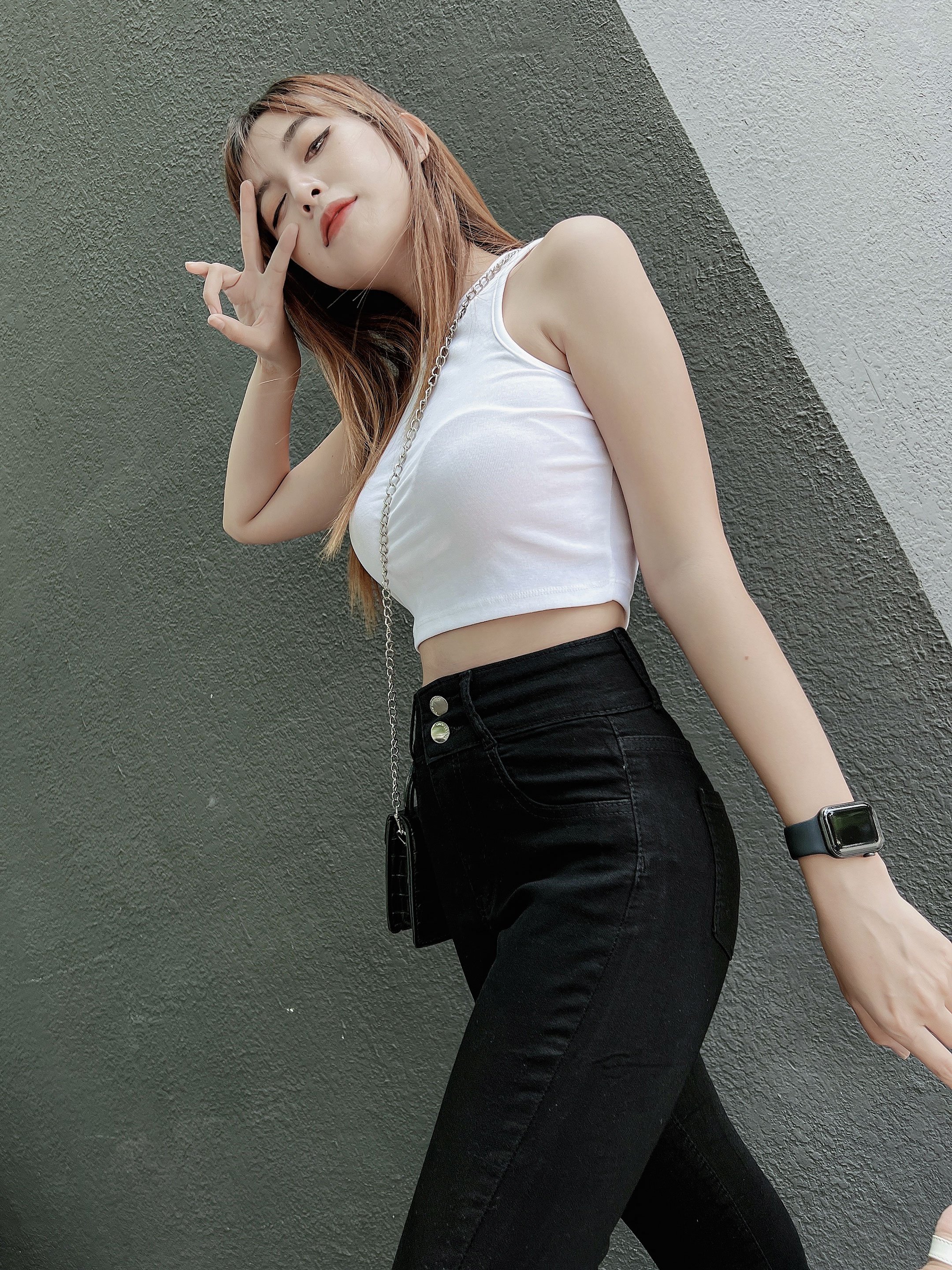 Quần jeans đen Black Skinny ôm body siêu hack dáng chất bố 2 da co giãn tốt HQJeans HQ73