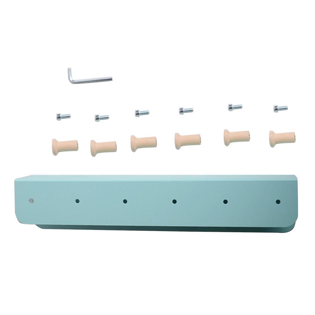 Iron Wall Mounted Storage Display Hanging Rack Shelf Home Decor ~Blue