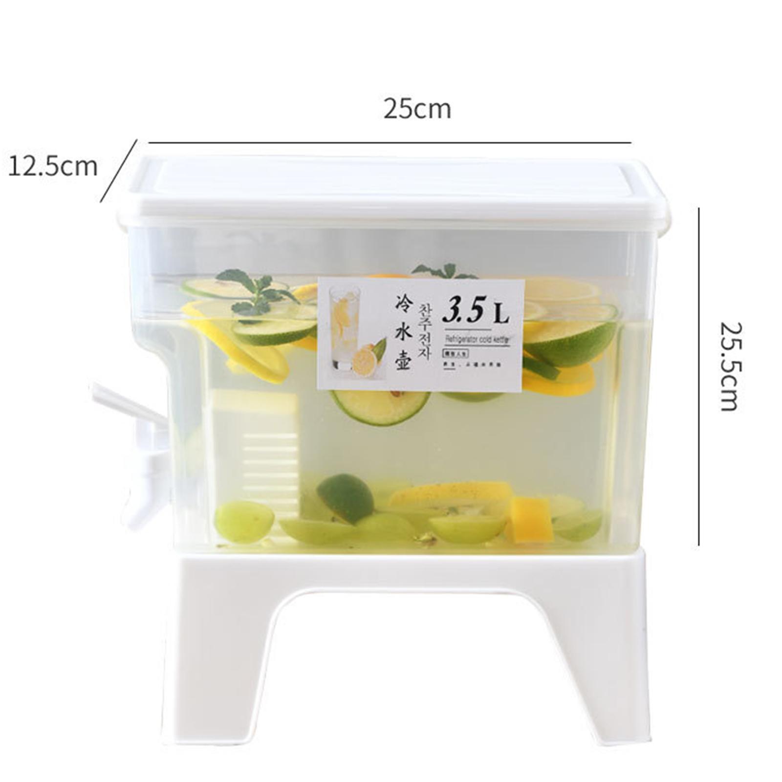 Refrigerator Beverage Dispenser with Tap Cold Water Jug Lemonade Container