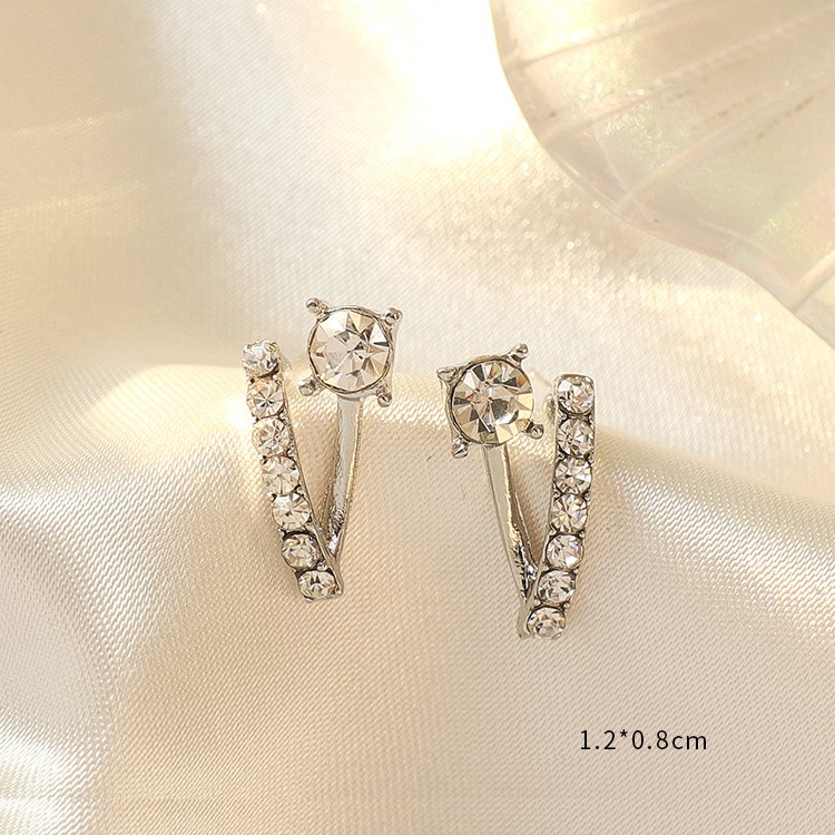 Bộ 05 Bông Tai Hợp Kim Đính Đá Thời Trang-Giao Ngẫu Nhiên