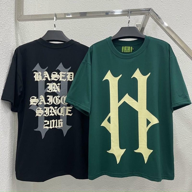 Áo Thun Tay Lỡ Unisex HADES H màu XANH/ĐEN /Nam nữ unisex/ Áo phông cổ tròn form rộng Jaystoree