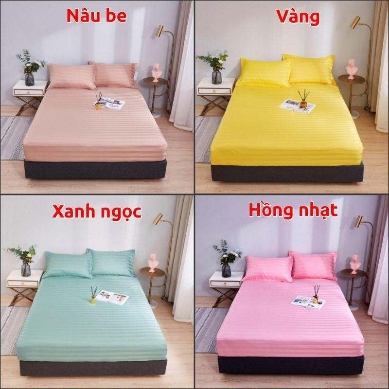 Ga Gối Cotton 3F kẻ sọc khách sạn mẫu mới nhất