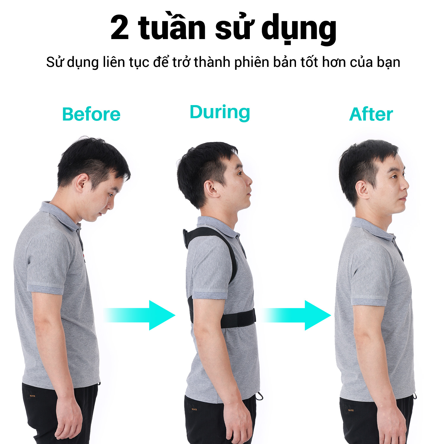 OneTwoFit Đai chống gù lưng nam nữ cao cấp , đai lưng có nhắc rung thông minh OT044802