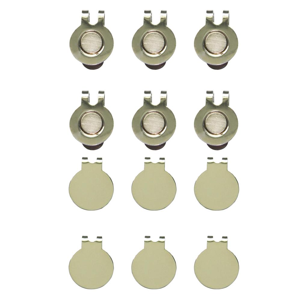 6Pcs/Set Golf Hat Clips - Heavy Duty Zinc Alloy