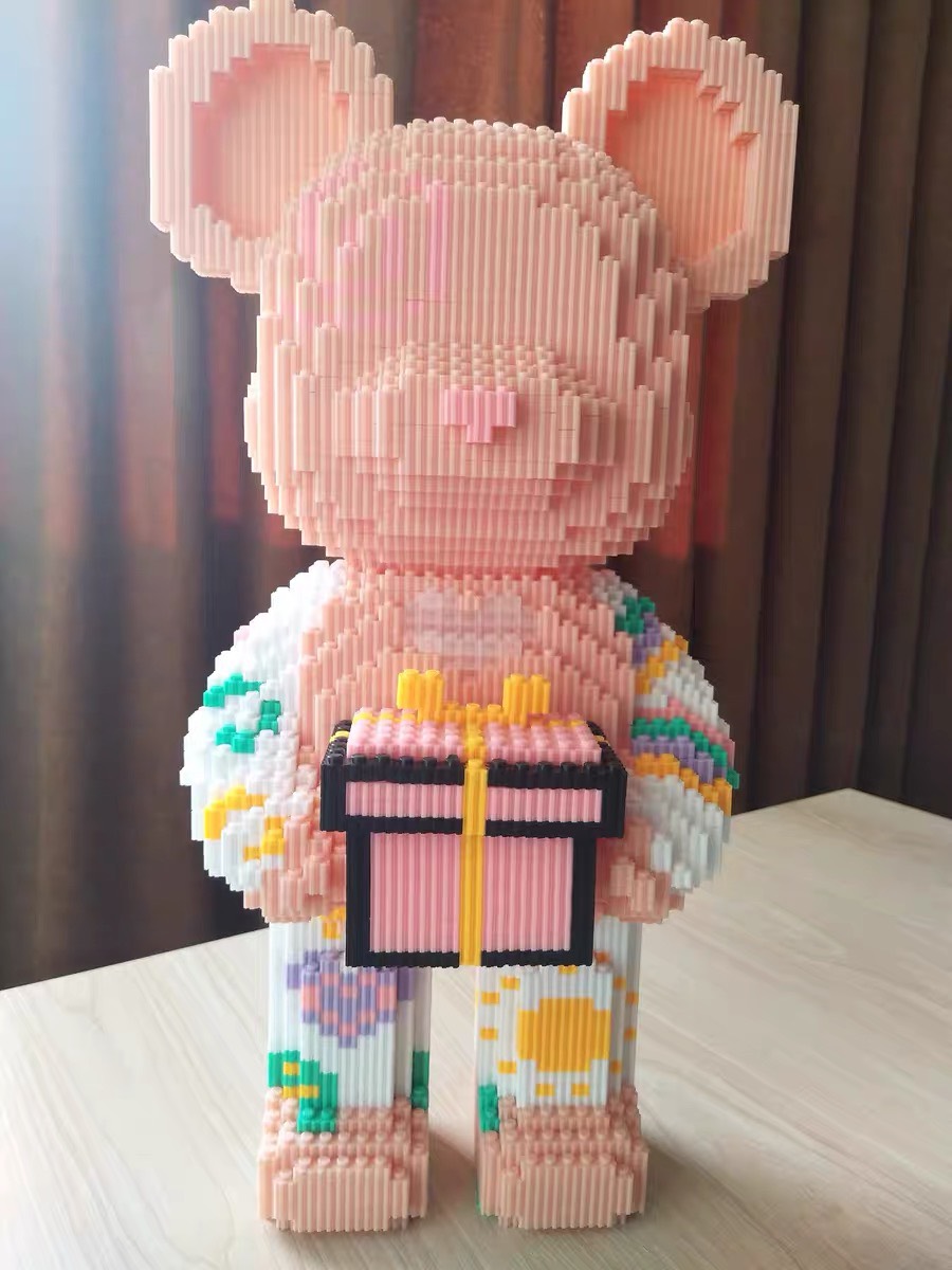 Bộ đồ chơi xếp hình gấu bê quà bearbrick 45cm