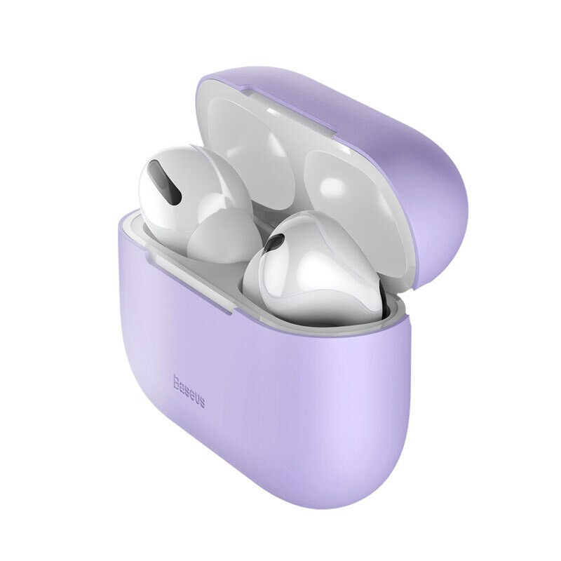 Bao case chống sốc silicon siêu mỏng cho tai nghe Apple Airpods Pro hiệu Baseus Super Thin (Mỏng 0.8mm, bảo vệ toàn diện, vật liệu cao cấp) - Hàng nhập khẩu