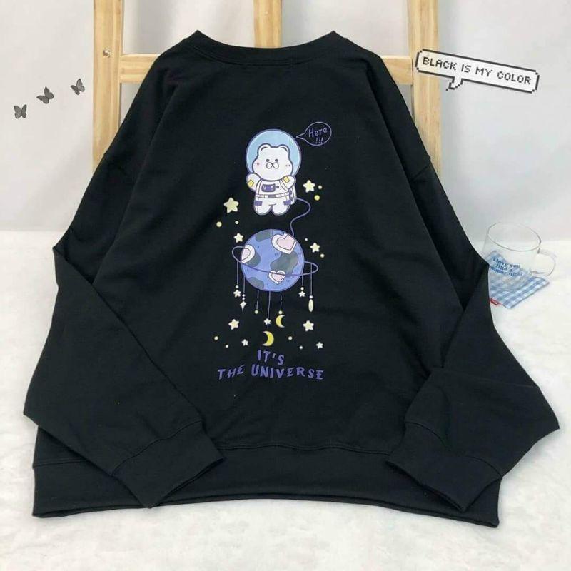 Áo Sweater Dài Tay UNI MOON Form Rộng Vải Nỉ Unisex Ulzzang