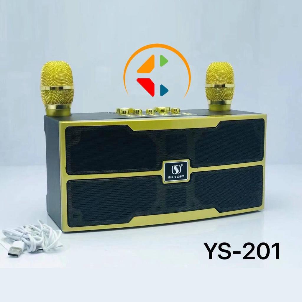 Loa Karaoke YS-201 Bass Siêu Trầm, Công Suất 35W Tặng Kèm 2 Chiếc Micro Cầm Tay Hát Hay, Hát Siêu Nhẹ. Bảo Hành 12 Tháng