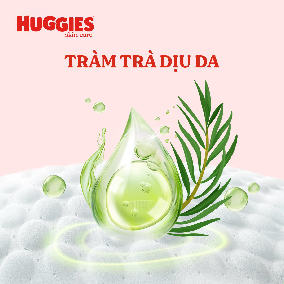 Tã quần Huggies Skin Care Super Jumbo L68+6 miếng với tràm trà dịu da