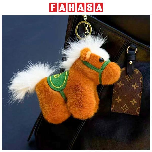 Móc Khóa Thú Bông Horse - HGT-46 - Màu Nâu Đậm