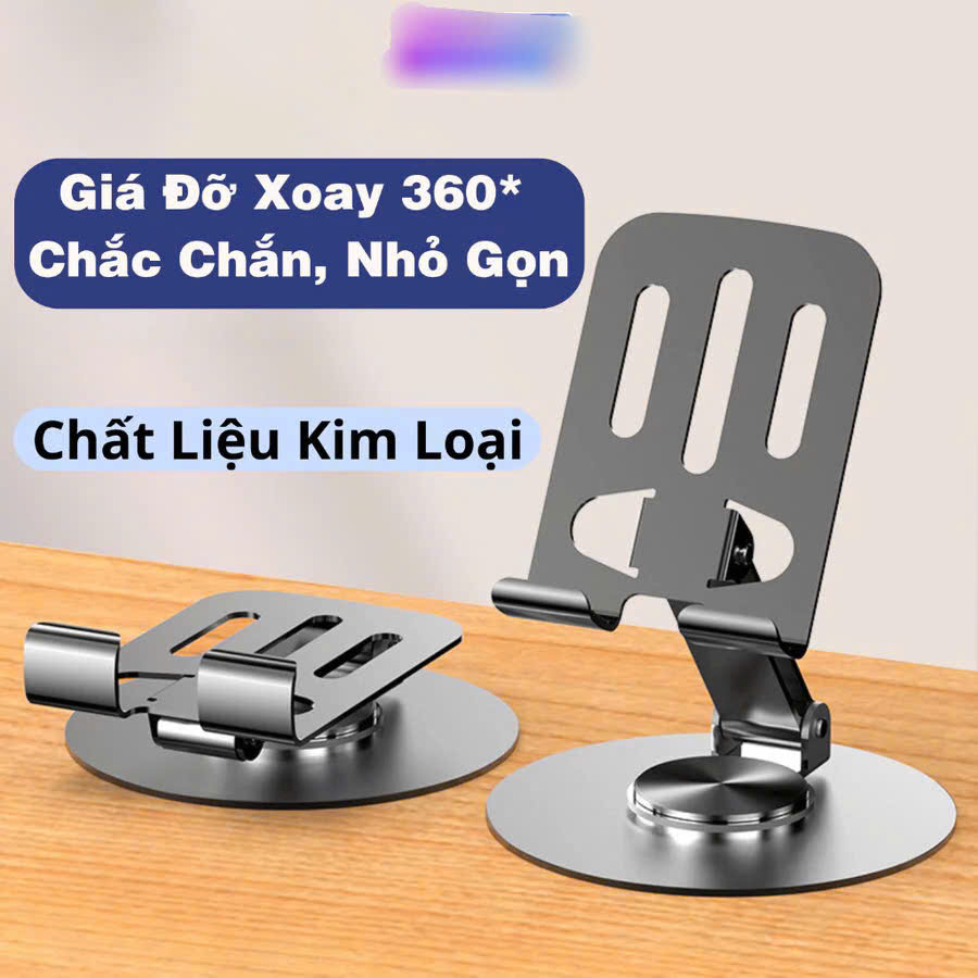 Giá đỡ điện thoại , hợp kim nhôm đa năng ,có thể gấp gọn để bàn ,đế chống trơn trượt tiện dụng , hàng nhập khẩu
