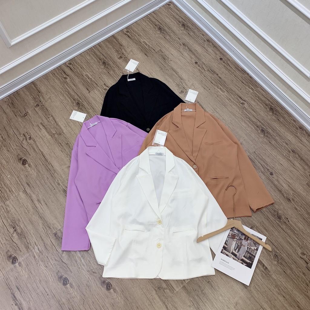 Áo blazer nữ dáng suông rộng chất vải cao cấp kiểu hàn quốc