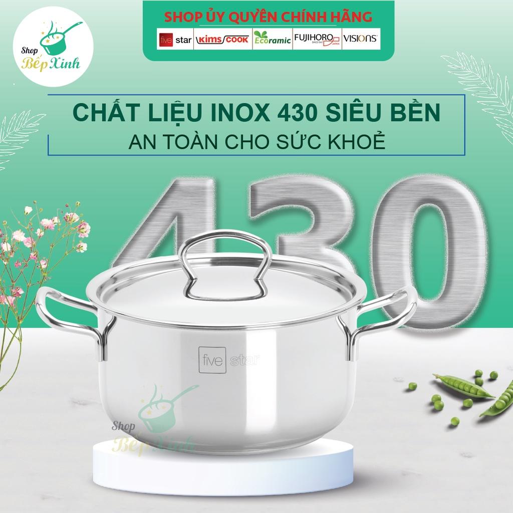 Nồi và chảo chống dính 3 đáy từ inox 430 FiveStar Standard (16cm / 20cm / 24cm) , dùng được mọi bếp