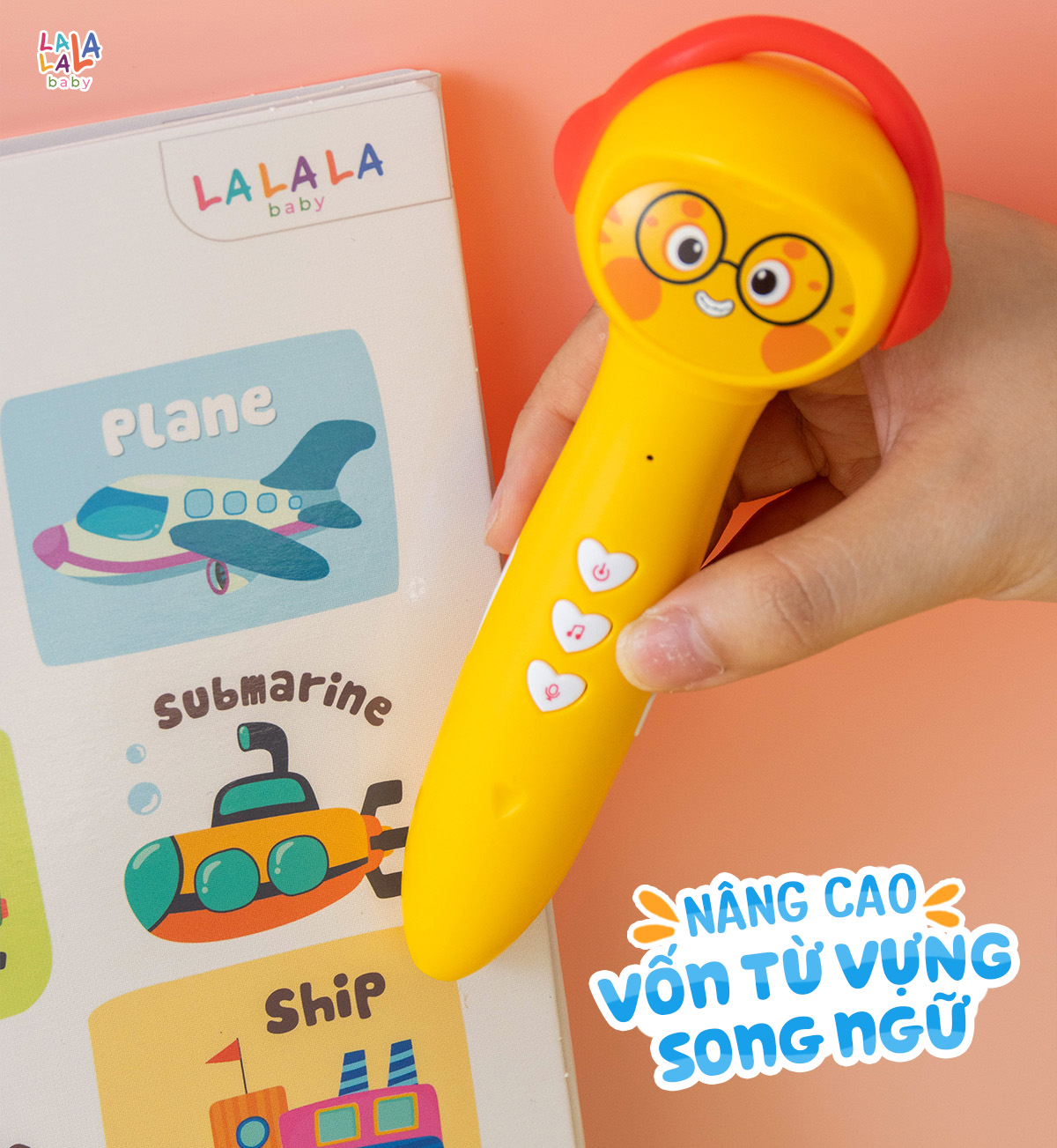 Bút Chấm Đọc Lala Magic Pen Song Ngữ Việt Anh - Đồ Chơi Âm Thanh Tích Hợp Đa Chức Năng kèm Thu Âm Cho Bé – Lalala Baby