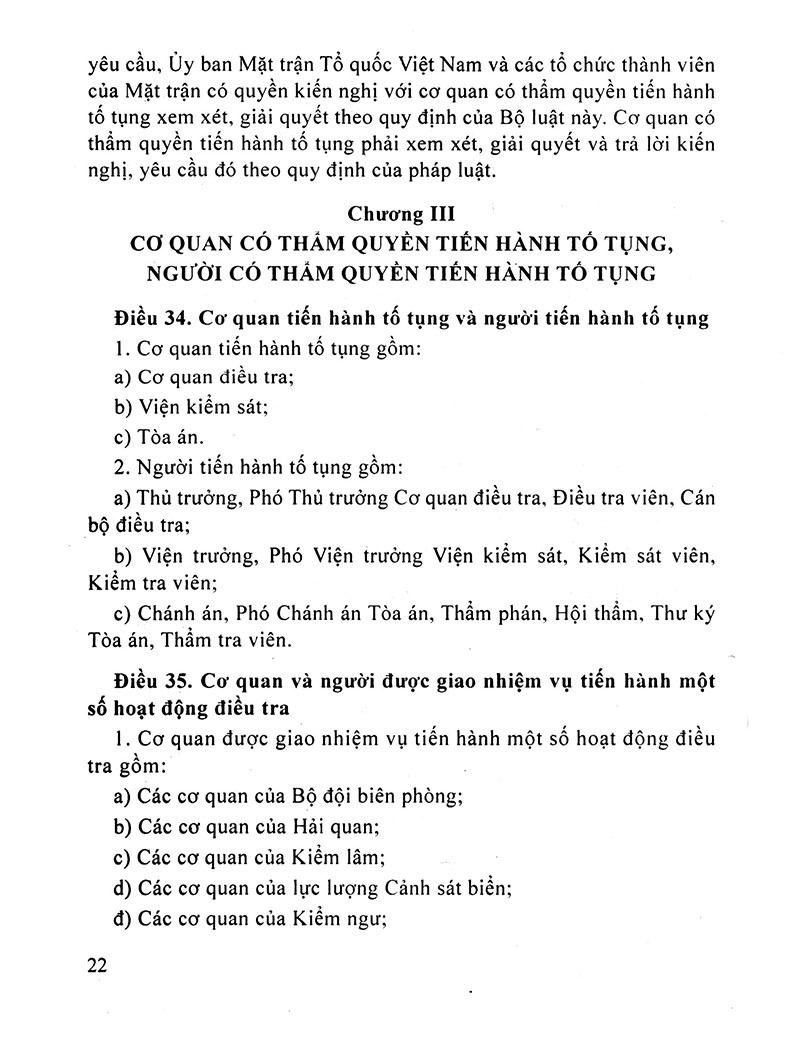 Bộ Luật Tố Tụng Hình Sự Của Nước Cộng Hoà Xã Hội Chủ Nghĩa Việt Nam (2016)