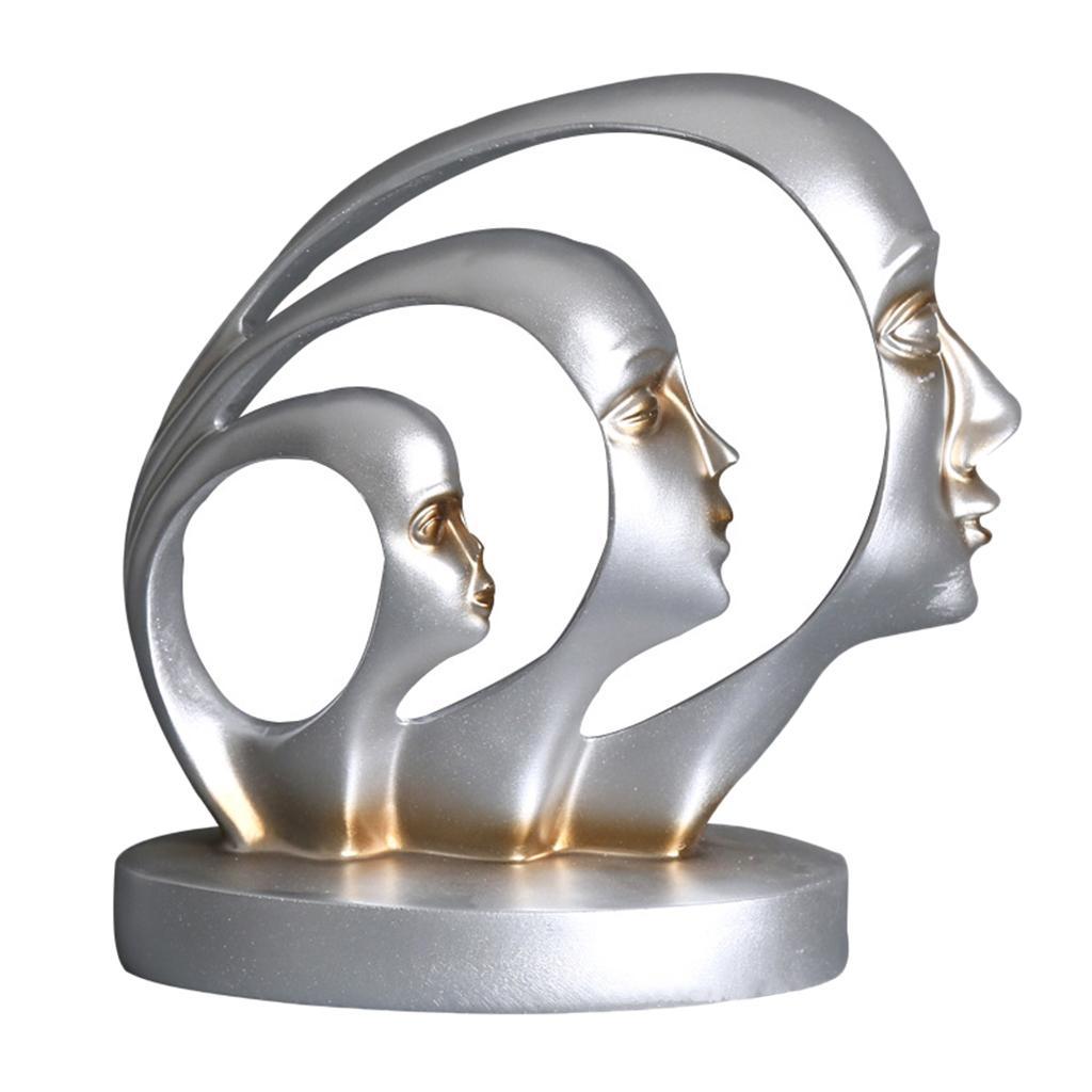 Modern Art Abstract Face Sculpture Figurine Home Resin Ornament